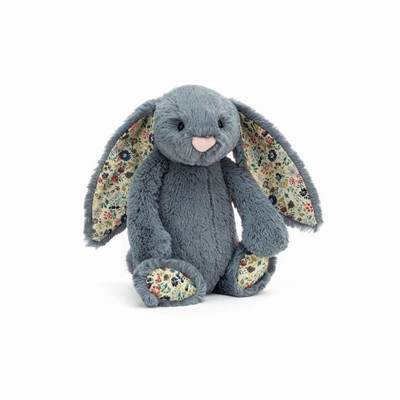 Jellycat Blossom Dusky Blue Bunny New Zealand | JPWNG7163